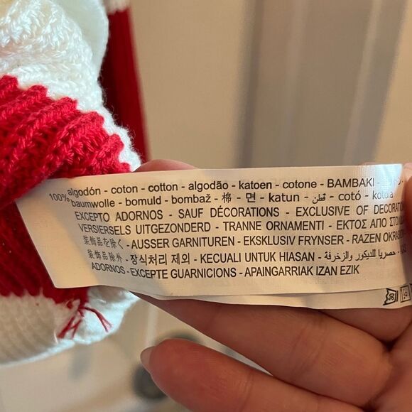 Zara cotton knit primary colour block sweater - Picture 6 of 8